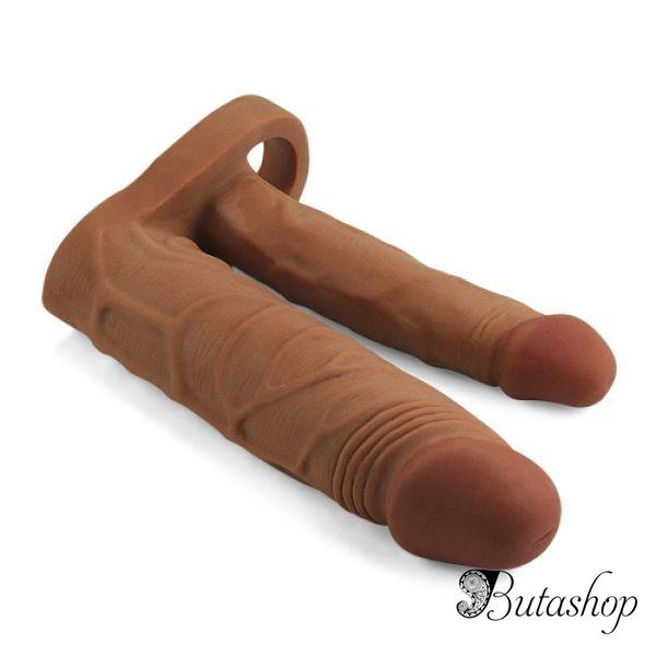 Pleasure X Tender Double Penis Sleeve - www.butashop.com