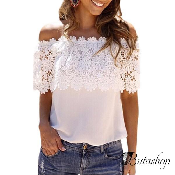 Футболка с кружевами - www.butashop.com
