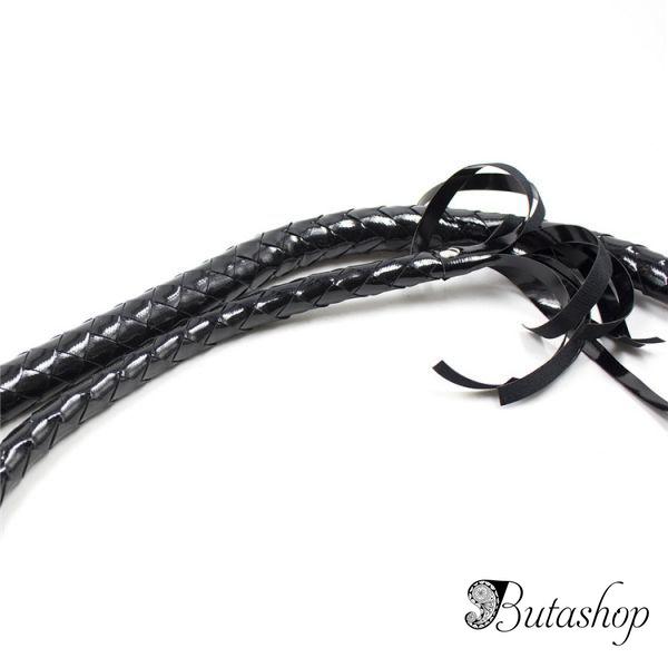Черная плеть в виде кнута - www.butashop.com