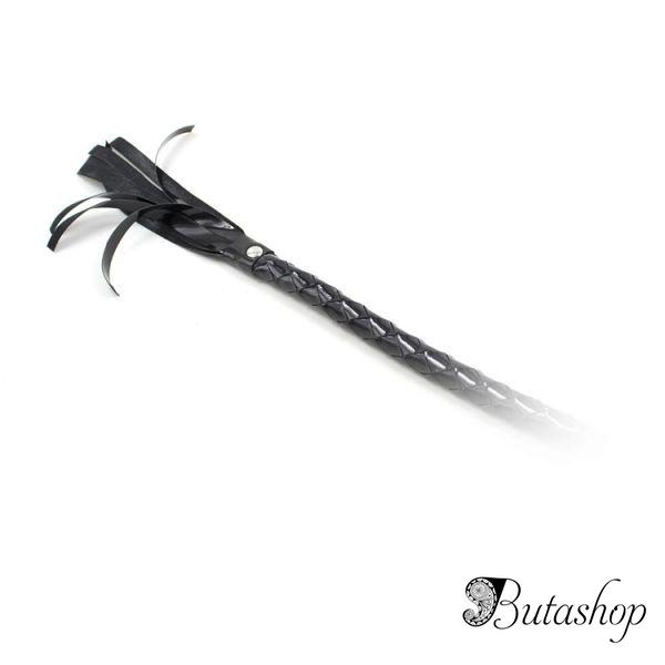 Черная плеть в виде кнута - www.butashop.com