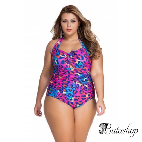 Леопардовый монокини для пышных форм - www.butashop.com