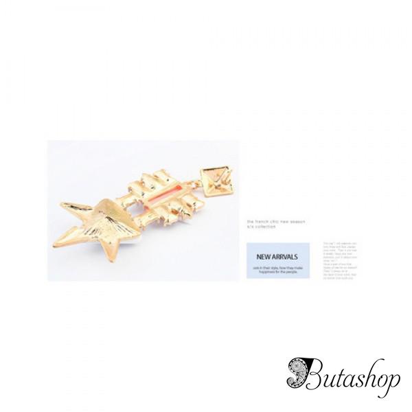РАСПРОДАЖА! Серьги с геометрическими заклепками - www.butashop.com