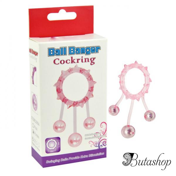 Эрекционное кольцо с 3 утежеляющими шариками - www.butashop.com