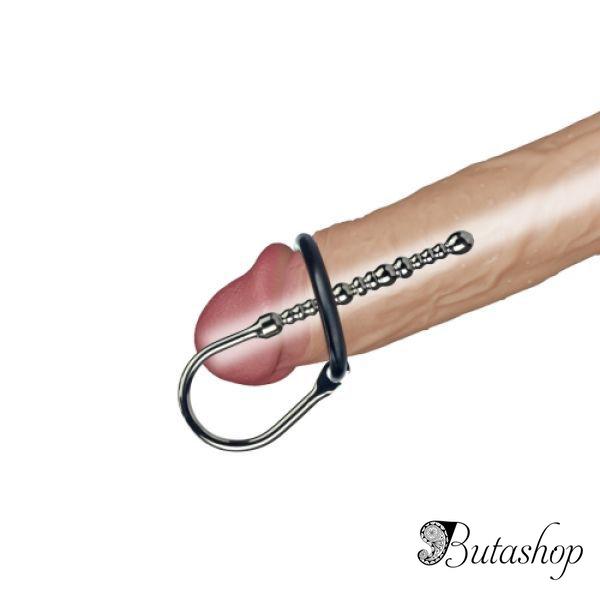 Stainless Steel Penis Plug With Glans Ring - www.butashop.com