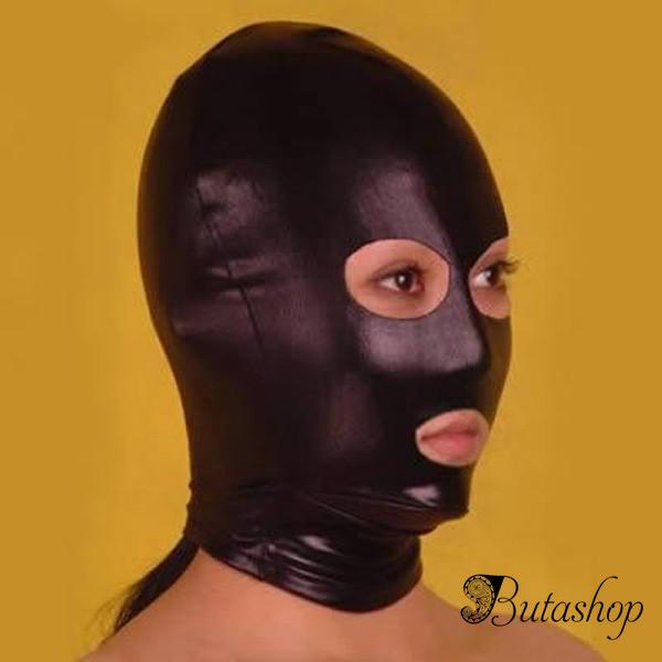 Черная виниловая маска с вырезами - www.butashop.com