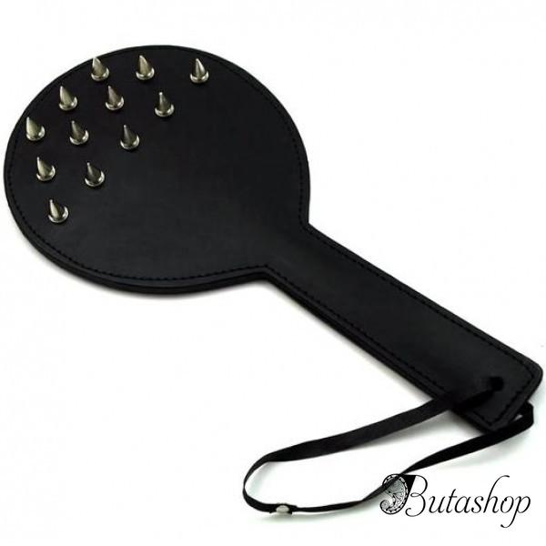 Круглая кожаная шлепалка - www.butashop.com