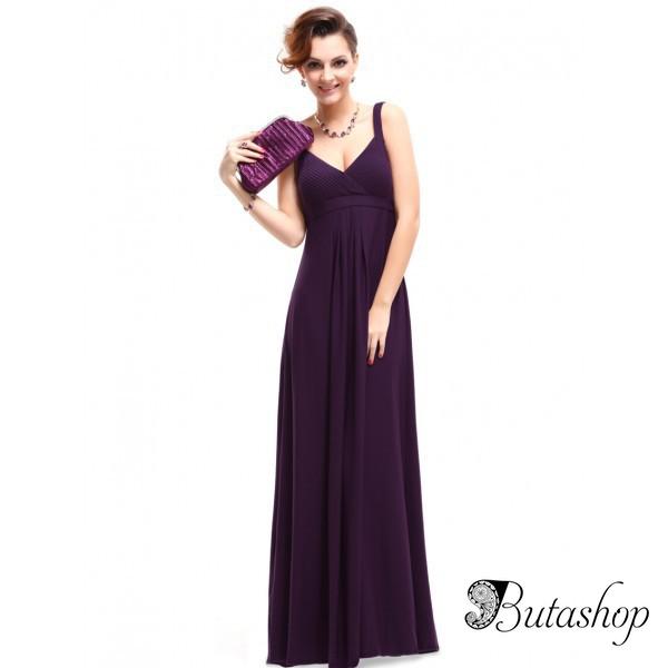 РАСПРОДАЖА! Вечернее длинное платье на бретельках черное - www.butashop.com