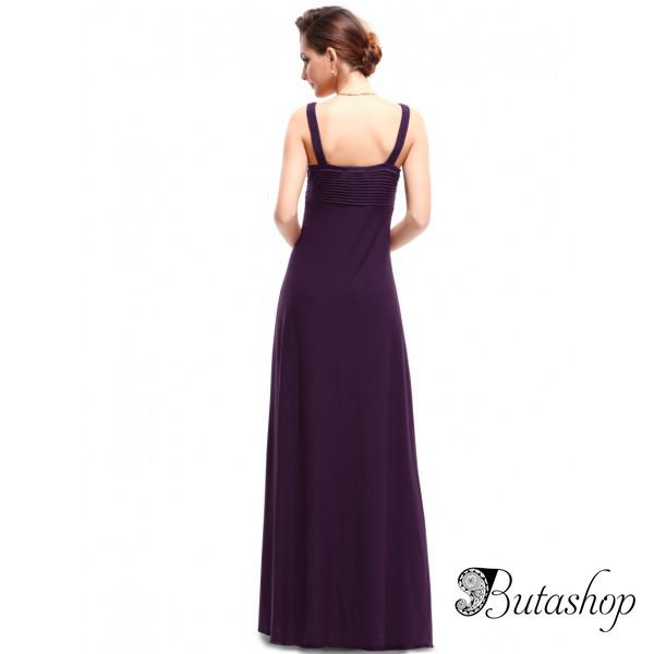 РАСПРОДАЖА! Вечернее длинное платье на бретельках черное - www.butashop.com