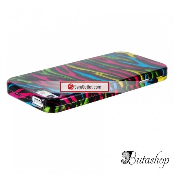РАСПРОДАЖА! Чехол разноцветная зебра для iPhone 5 - www.butashop.com