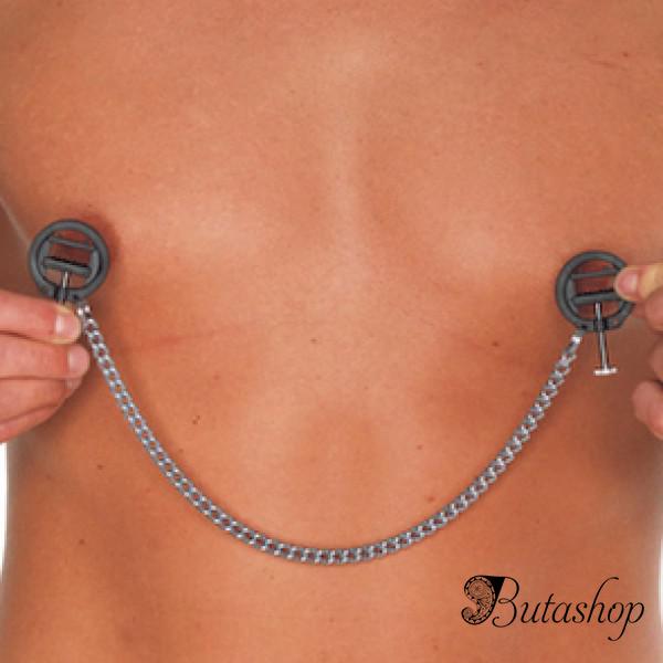 пластиковые пресс-зажимы для сосков с металлической цепью - www.butashop.com